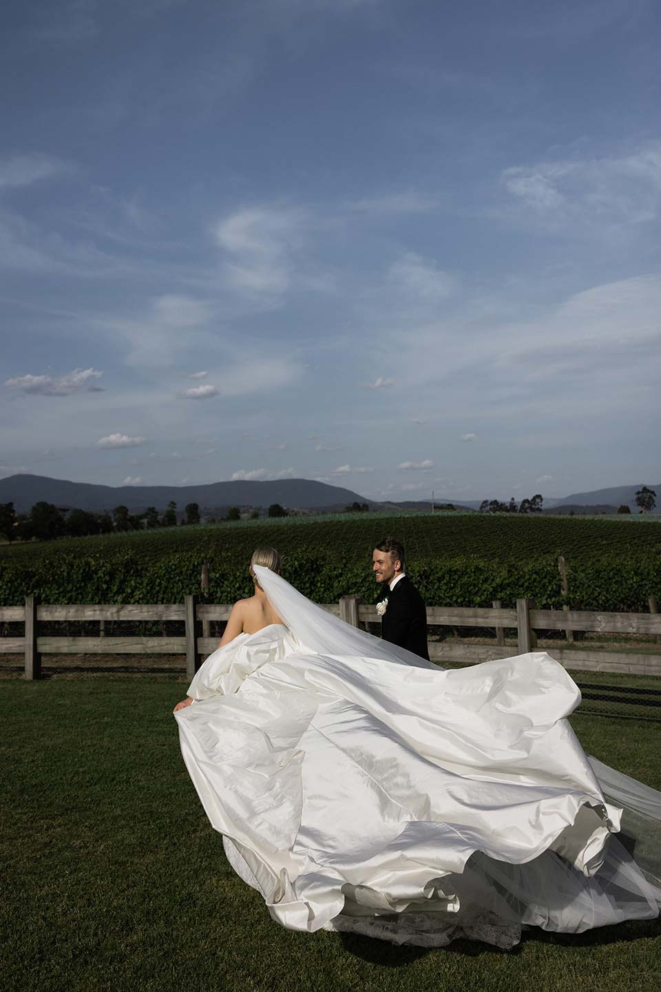 Zonzo Weddings Outdoors Flowing Dress